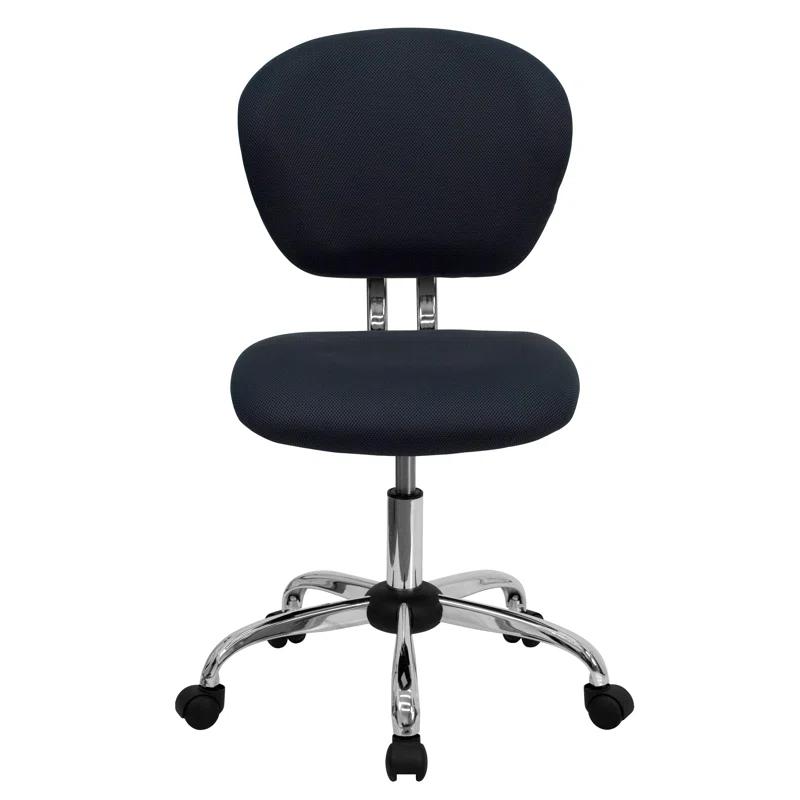 Ergonomic Mid-Back Mesh Swivel Task Chair in Gray with Chrome Base