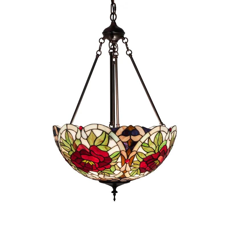 Elegant Mahogany Bronze & Glass Globe Pendant Light