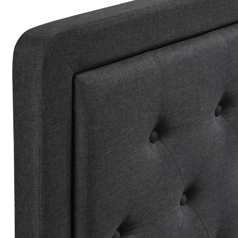 Elle Decor Amery Elle Décor Diamond Stitched Tufted Headboard with Padded Button-Tufting