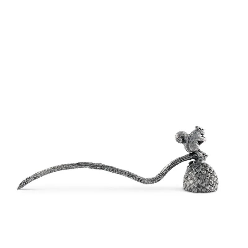 Pewter Squirrel and Acorn Candle Snuffer