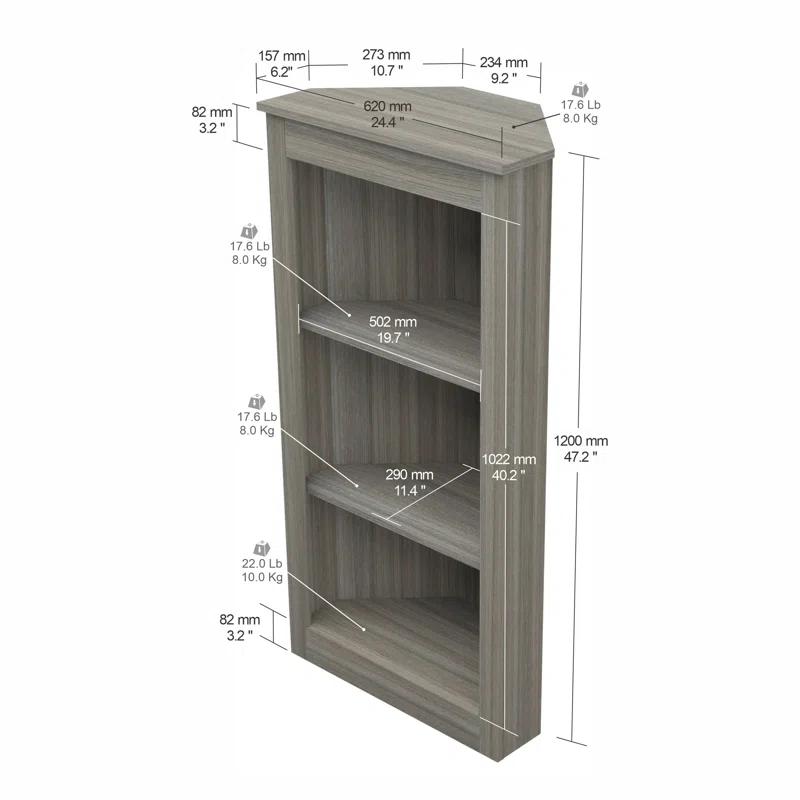 Ivy Bronx Lovica Corner Bookcase