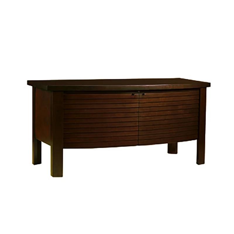 Transitional Umber Brown Media Console with SmartEye Technology