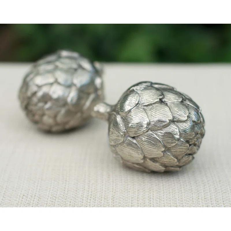 Vagabond House Farmer's Market Pewter Artichoke Salt and Pepper Shaker Set