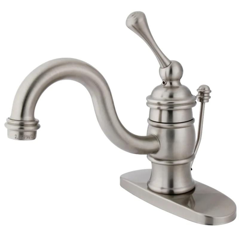 Victorian Elegance Brushed Nickel Single-Handle Bathroom Faucet