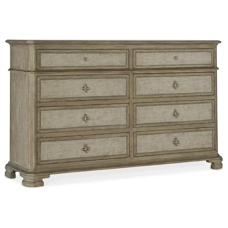 Gray Oak Double Dresser with Soft Close Drawers