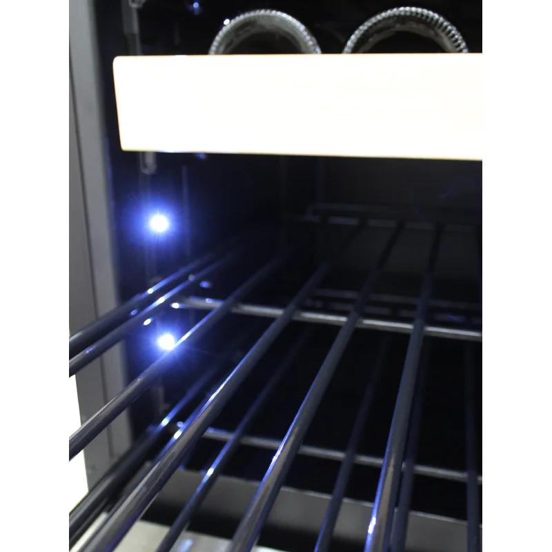 Elegant 155-Bottle Dual-Zone Freestanding Wine & Beverage Cooler with LED Lighting
