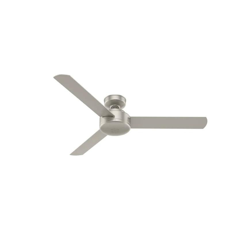 Presto Matte Nickel 52" Low Profile Ceiling Fan with Remote