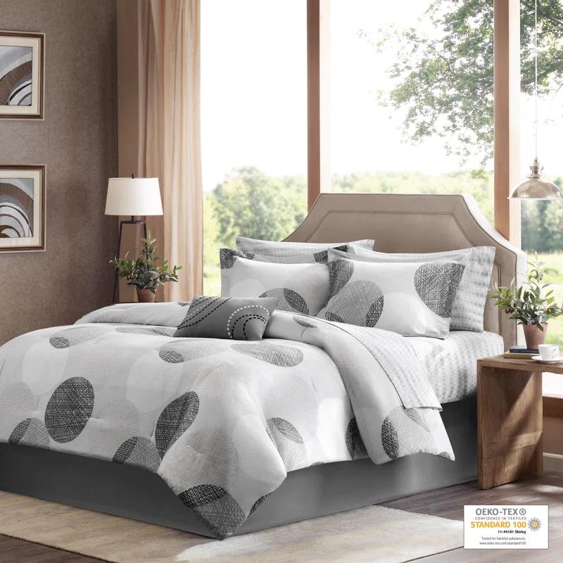 Madison Park Essentials Knowles Comforter Set with Cotton Bed Sheets