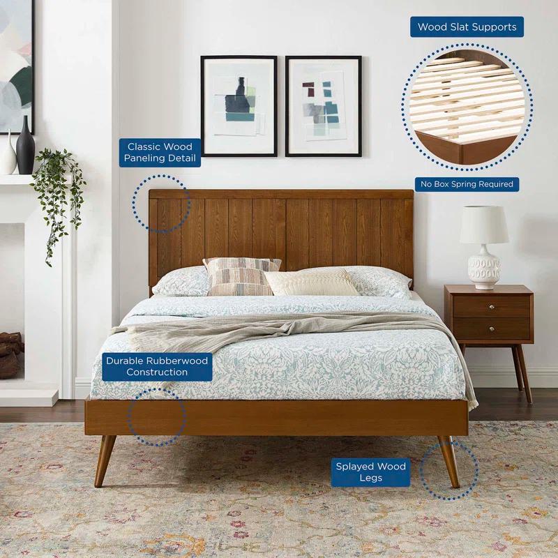 Modway Alana Wood Platform Bed with Splayed Legs