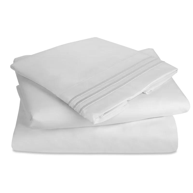 California King White Microfiber Duvet Comforter