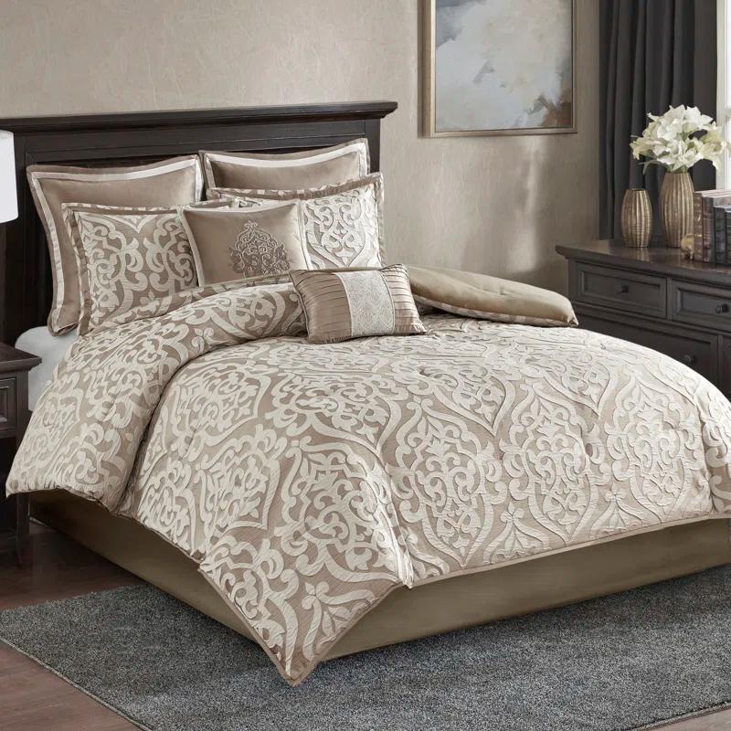Madison Park Odette Jacquard 8 Piece Comforter Set