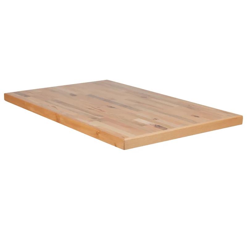 Eco-Friendly Rustic Reclaimed Wood 52" Butcher Block Tabletop