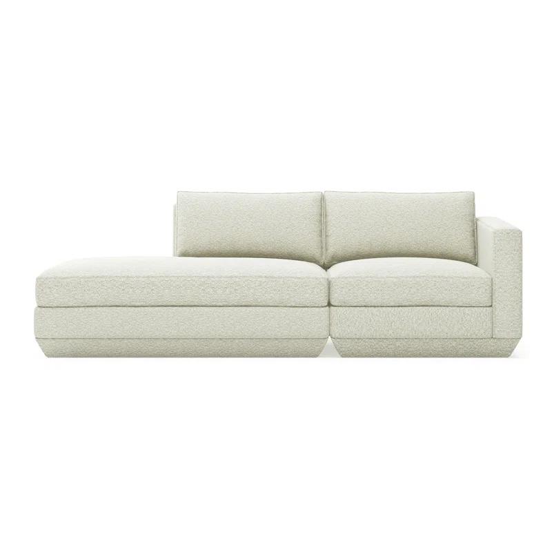 Copenhagen Fossil 90" Modular 2-Piece Eco-Friendly Lounge Sofa