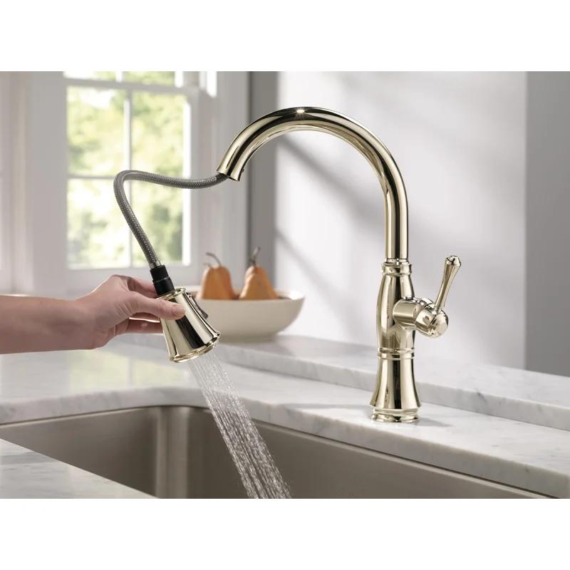 Classic Nickel Pull-Down Kitchen Faucet with Magnetic Docking Spray Head