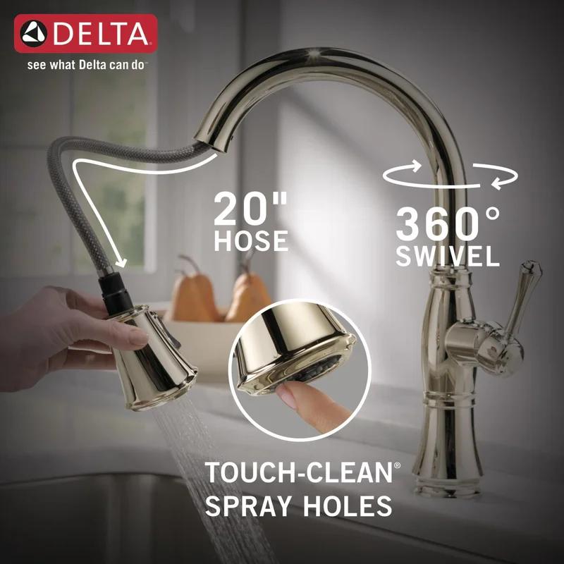 Classic Nickel Pull-Down Kitchen Faucet with Magnetic Docking Spray Head