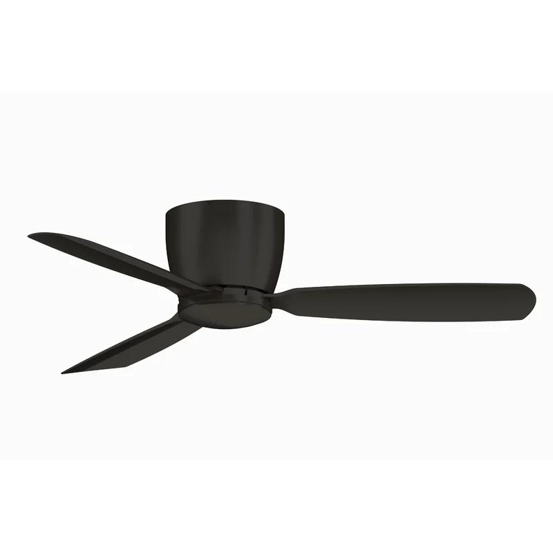 Embrace 52'' Dark Bronze Low Profile Smart Ceiling Fan with LED Light