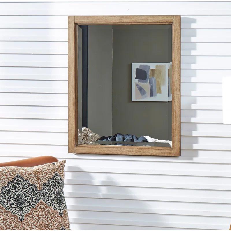 Mercury Row® Bucher Solid And Engineered Wood Flat Mirror