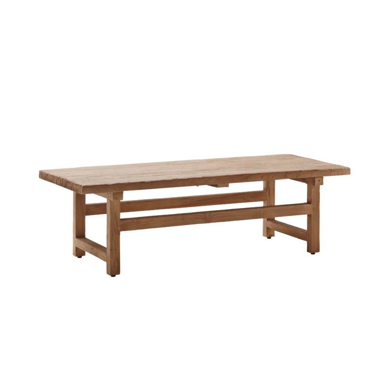 Alfred Rectangular Reclaimed Teak Outdoor Coffee Table - 55"