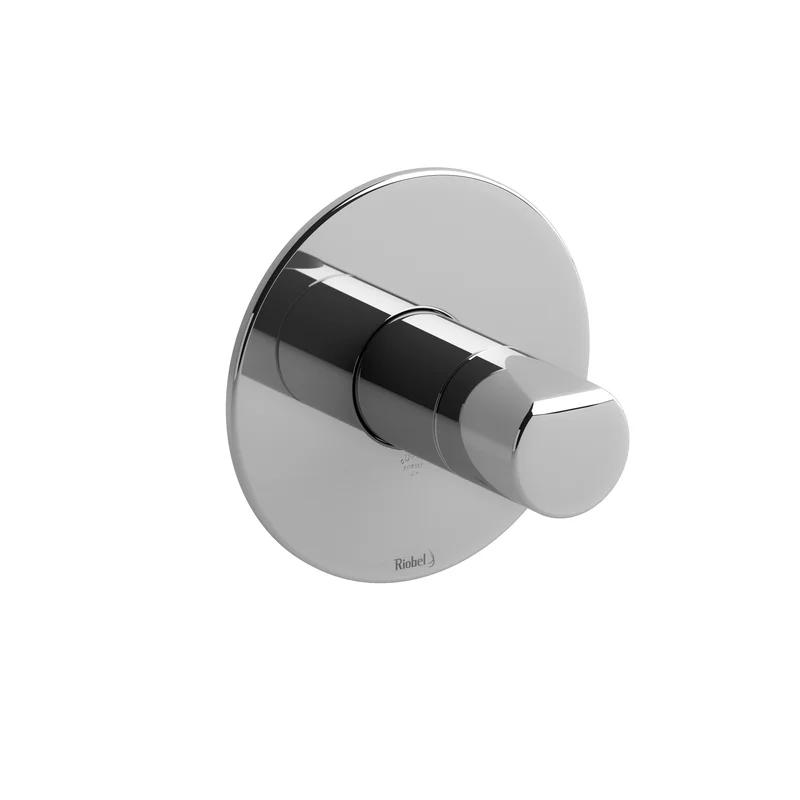 Chrome 6" Round Metal Pressure Balance Knob