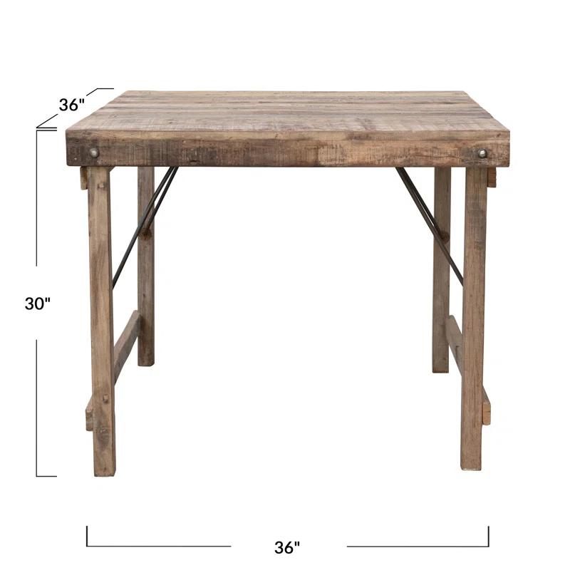 Steelside™ Elkanah Solid Wood Dining Table