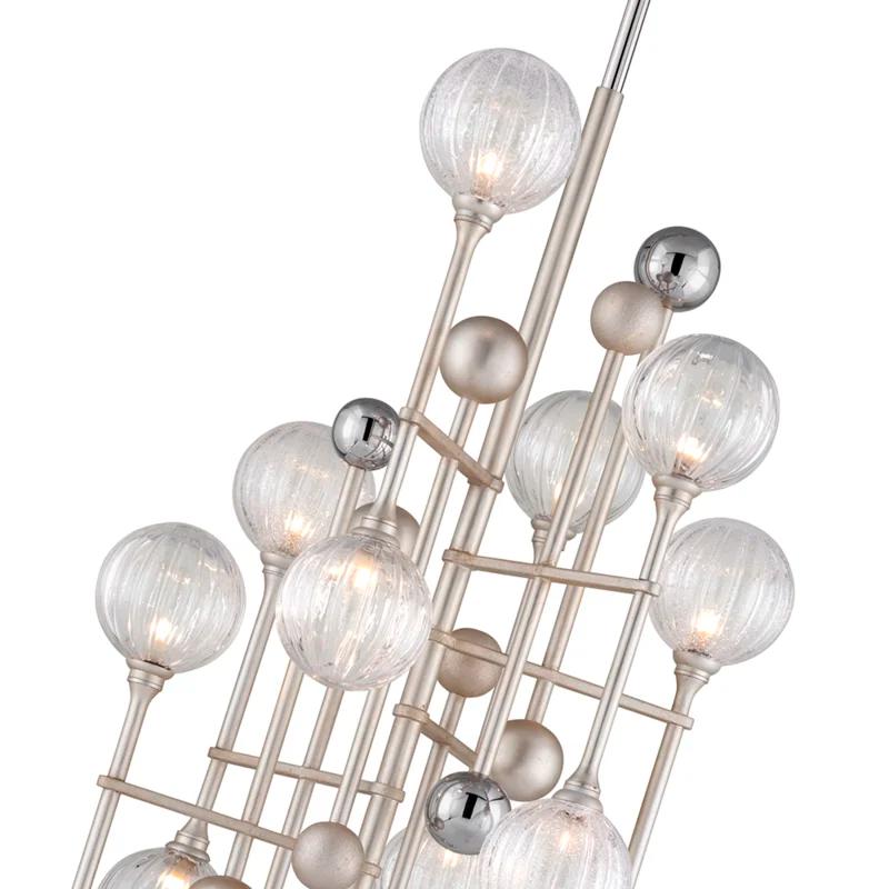 Majorette Chrome Crystal 24" Contemporary Linear Chandelier