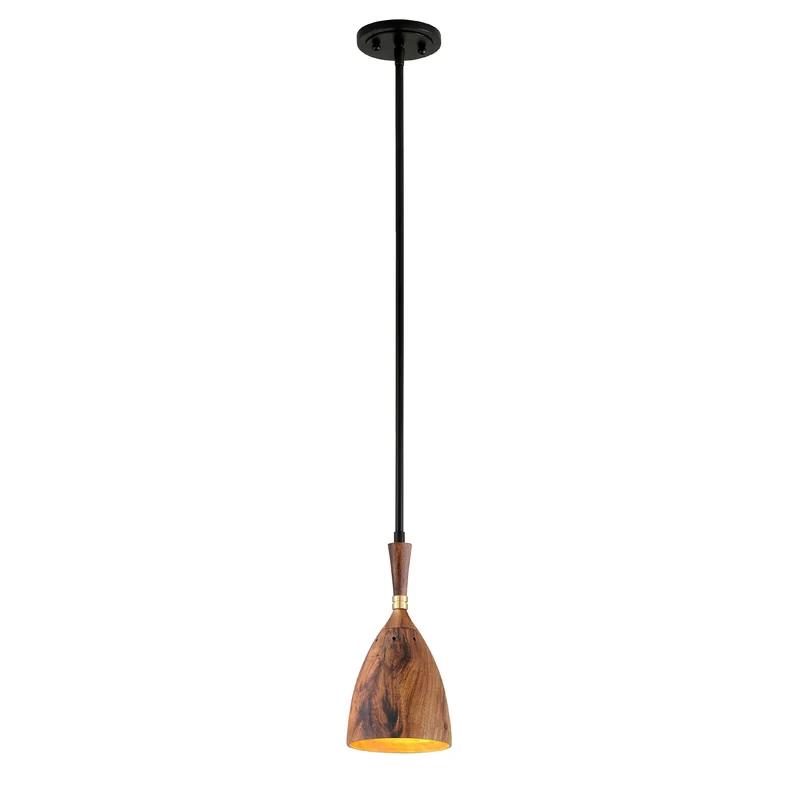 Utopia Mini LED Bowl Pendant in Gold and Black