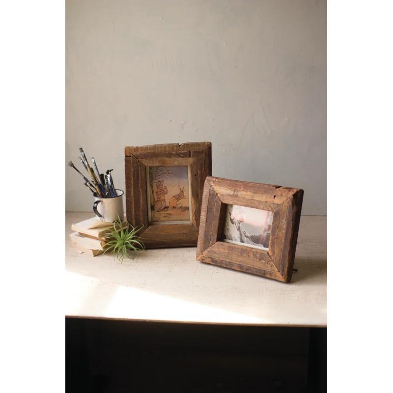 Brown Wood Matte Picture Frame (Set of 2)