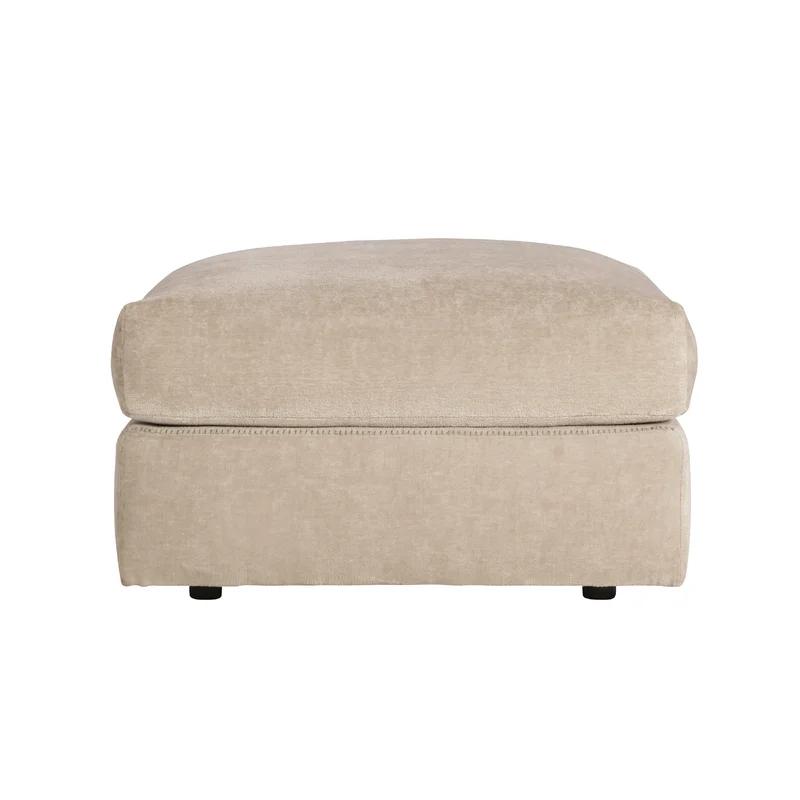 Cream Transitional 30'' Upholstered Oasis Ottoman