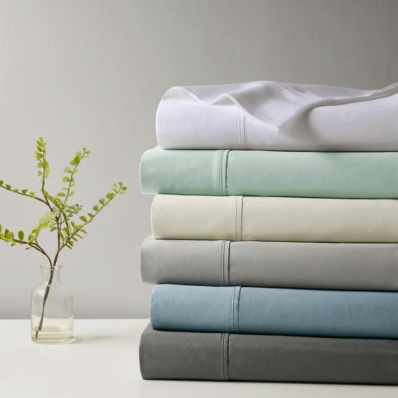 Seafoam Queen 1000 Thread Count Cotton-Polyester Cooling Sheet Set