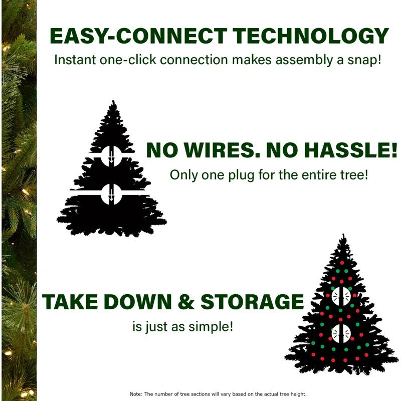 Fraser Hill Farm Snowy Pine Flocked Artificial Christmas Tree