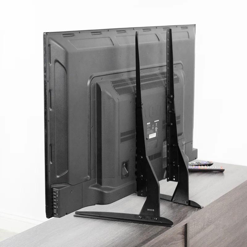 Adjustable Height Sleek Steel TV Stand for 22"-65" Screens
