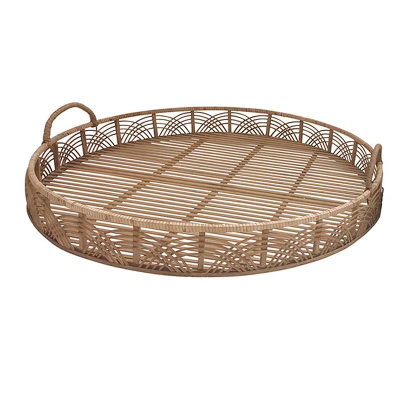 Benjara Bamboo Tray - Set of 2