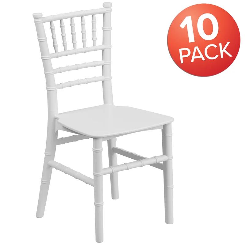 Elegant Kids White Resin Chiavari Event Chair Set