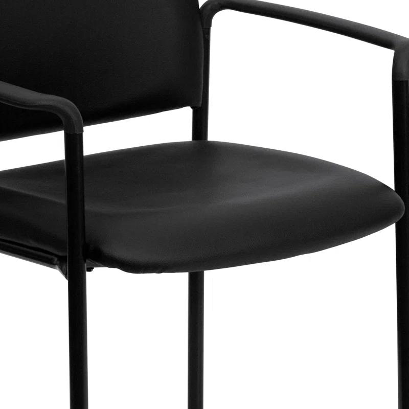 Prather Tania Comfort Vinyl Upholstered Stackable Side Reception Chair by Flash Furniture