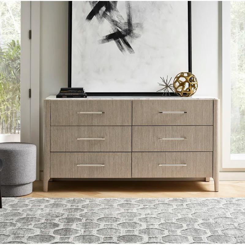 Modern Soren Double Dresser with Dovetail Drawers in White