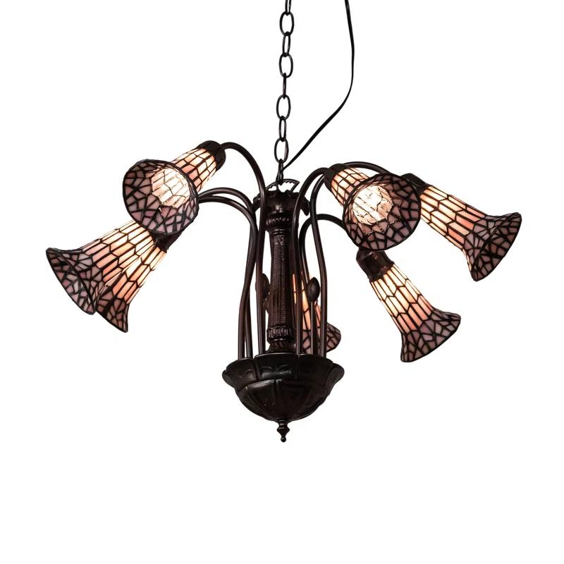 Meyda Tiffany 236532 Stained Glass 7 Light 26" Wide Chandelier - MultiColor