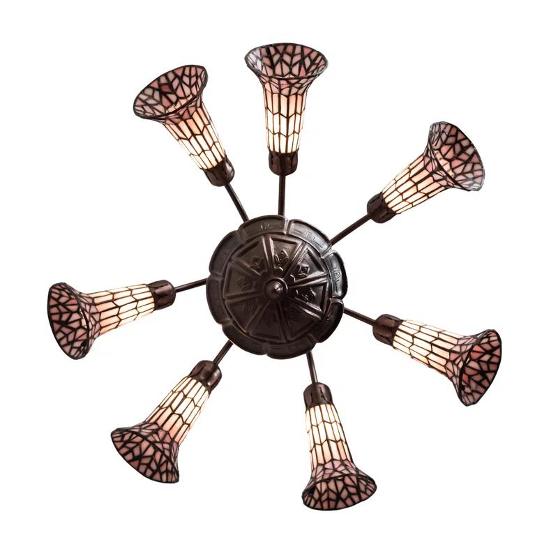 Meyda Tiffany 236532 Stained Glass 7 Light 26" Wide Chandelier - MultiColor