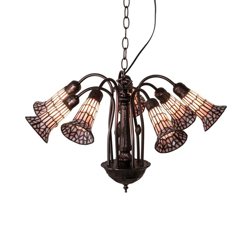 Meyda Tiffany 236532 Stained Glass 7 Light 26" Wide Chandelier - MultiColor