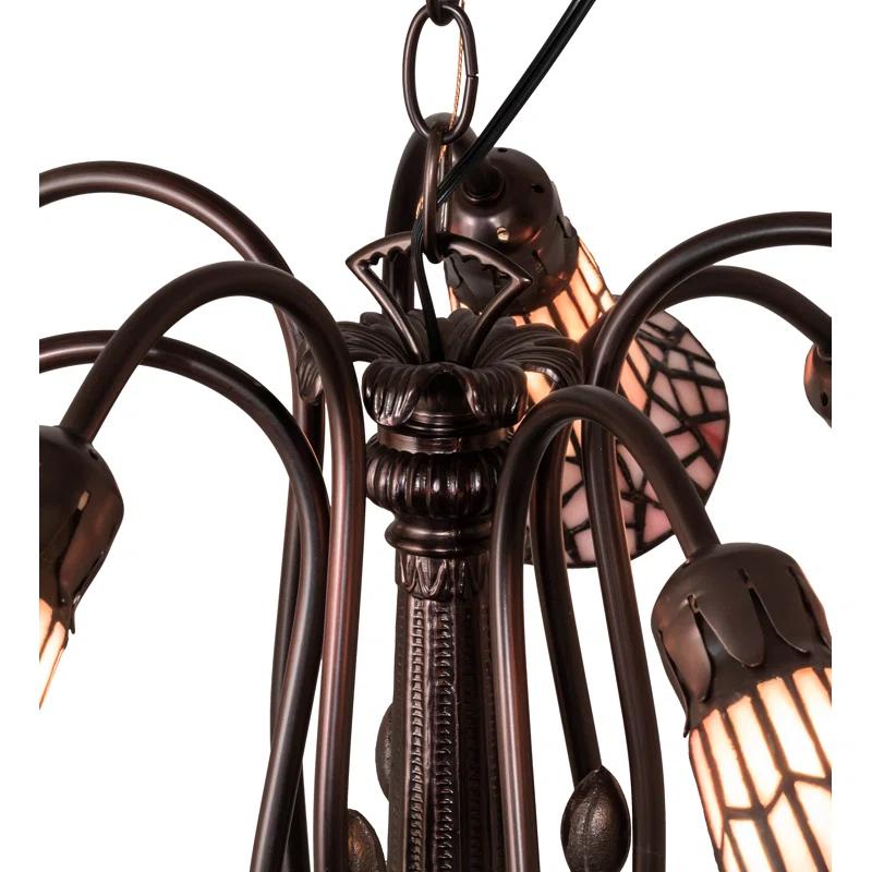 Meyda Tiffany 236532 Stained Glass 7 Light 26" Wide Chandelier - MultiColor