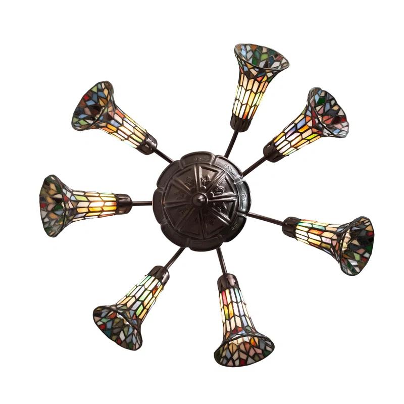 Meyda Tiffany 236531 Stained Glass 7 Light 26" Wide Chandelier - MultiColor