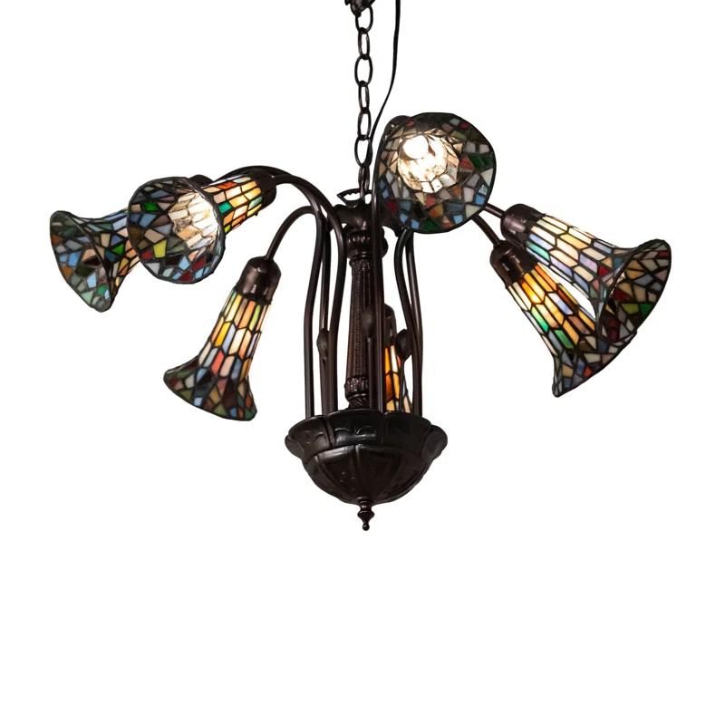 Meyda Tiffany 236531 Stained Glass 7 Light 26" Wide Chandelier - MultiColor