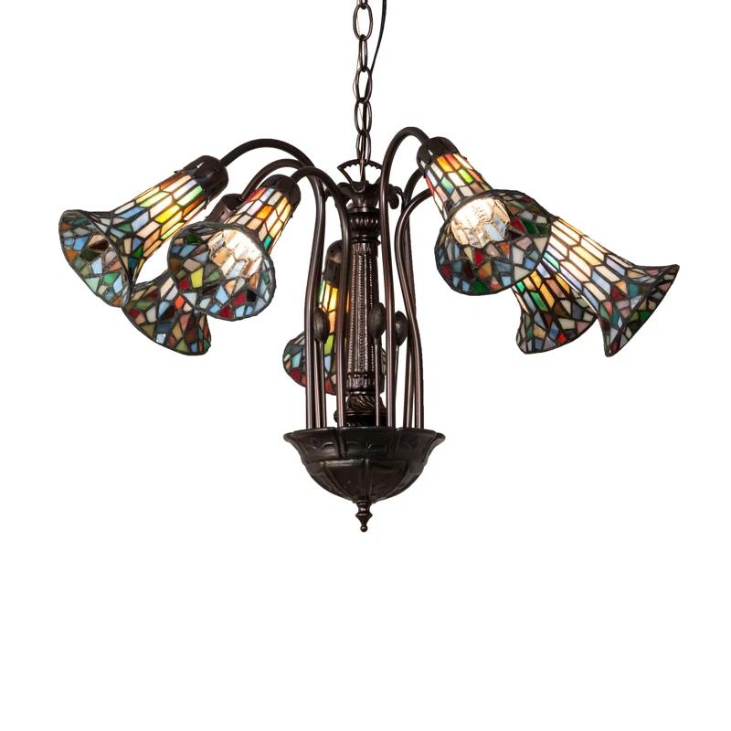Meyda Tiffany 236531 Stained Glass 7 Light 26" Wide Chandelier - MultiColor