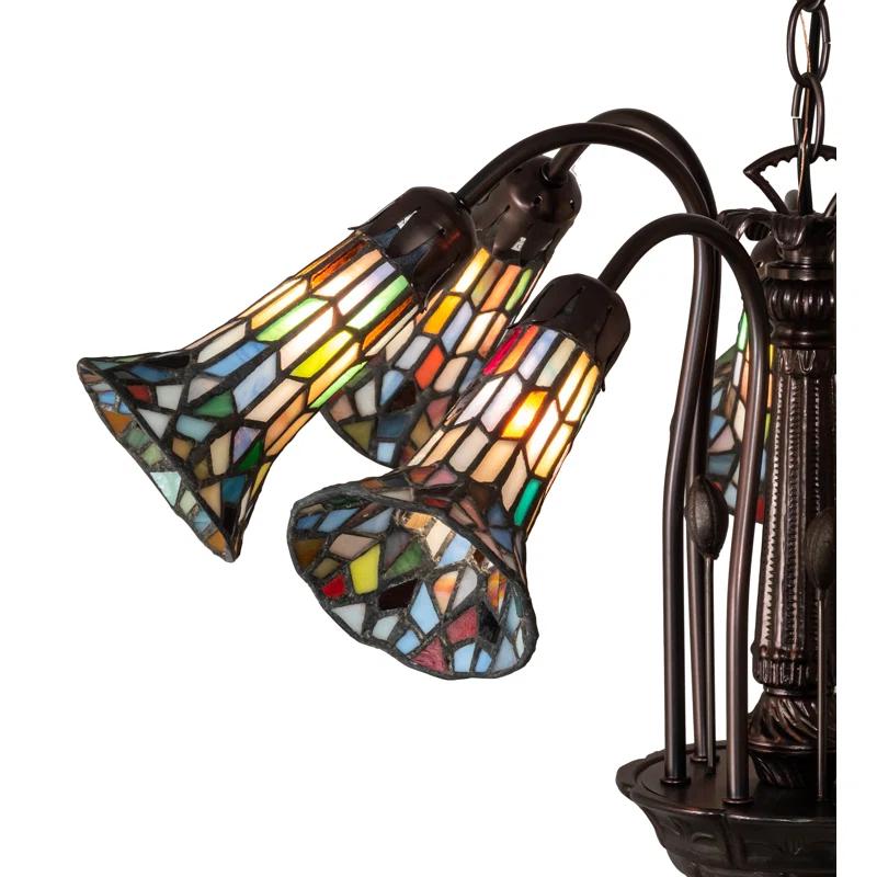Meyda Tiffany 236531 Stained Glass 7 Light 26" Wide Chandelier - MultiColor