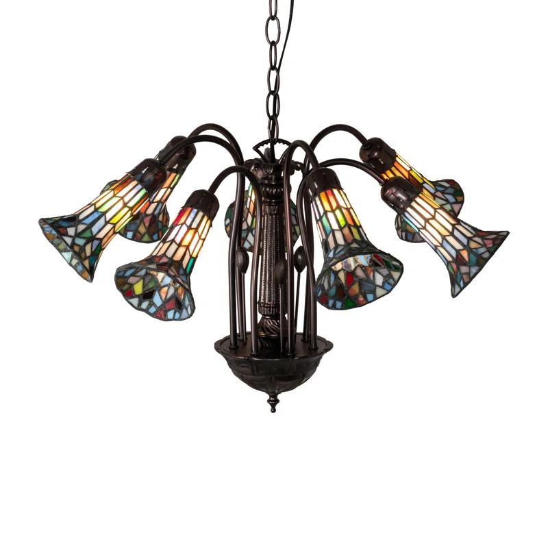 Meyda Tiffany 236531 Stained Glass 7 Light 26" Wide Chandelier - MultiColor