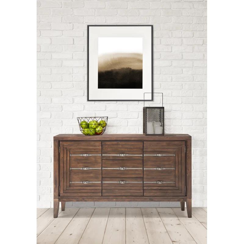 Carrollton Rustic Ranch Brown 68'' Solid Wood Sideboard