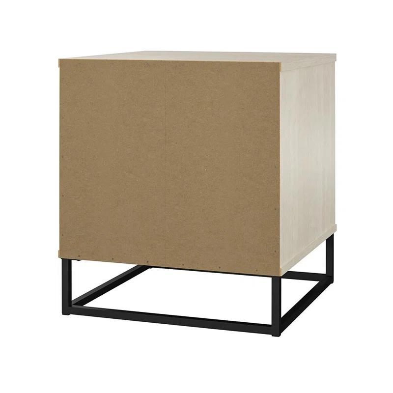 Kelly 1 - Drawer Nightstand in Ivory/Black