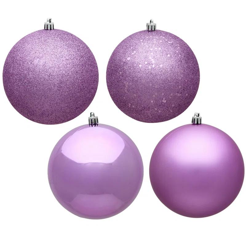 Vickerman 6" Midnight Green 4-Finish Ball Ornament Assortment, 4 per Box