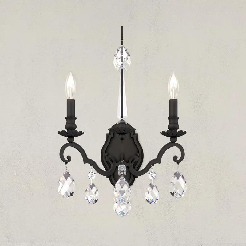 Renaissance Nouveau Steel Candle Wall Light