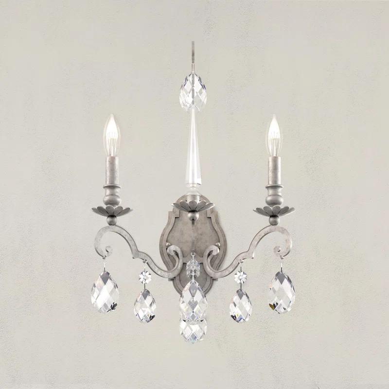 Renaissance Nouveau Steel Candle Wall Light