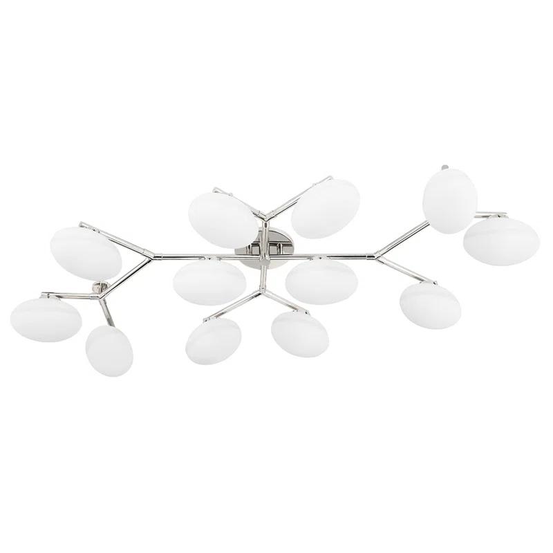 Solange Semi-Flush Mount Light - Polished Nickel / 12 Light